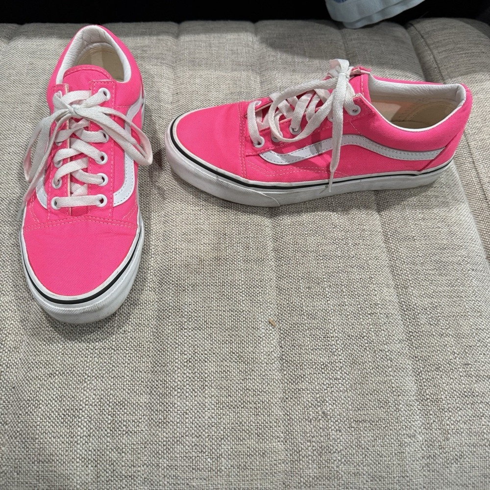 VANS Old Skool Neon Knockout Pink Women's 7.5 Men's 6 Skateboard Casual Shoes